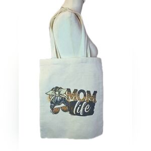 Chic White Tote Bag - Mom Life Design